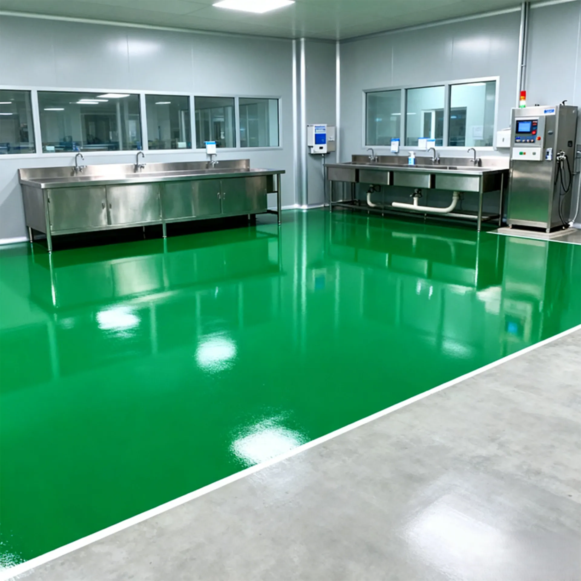 Водная двухкомпонентная эпоксидная краска для пола-xq6