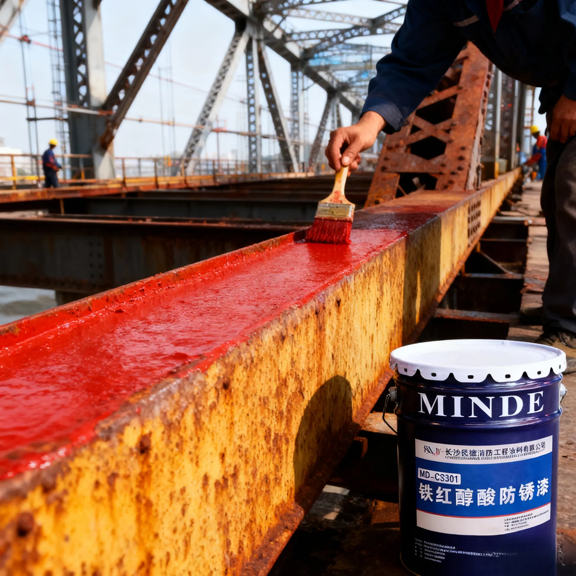 Краска антикоррозийная алкидная с железным суриком-xq8