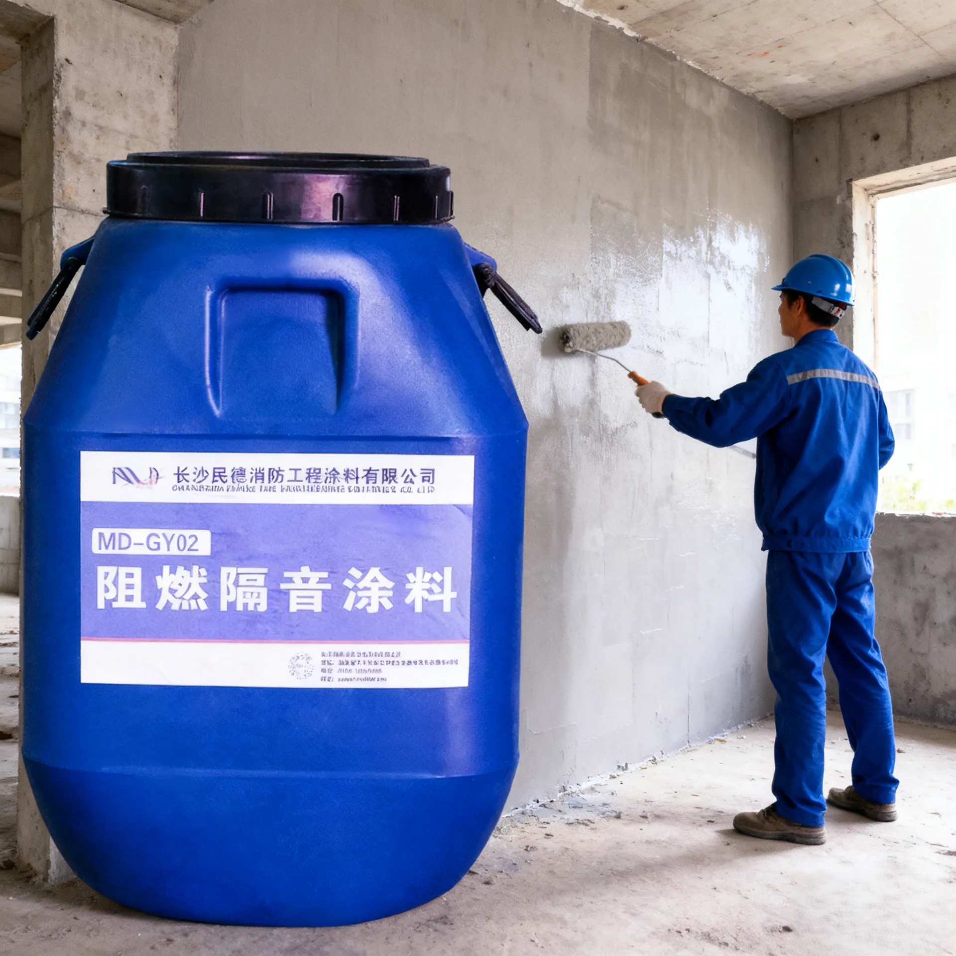 Огнезащитная звукоизоляционная краска-xq8