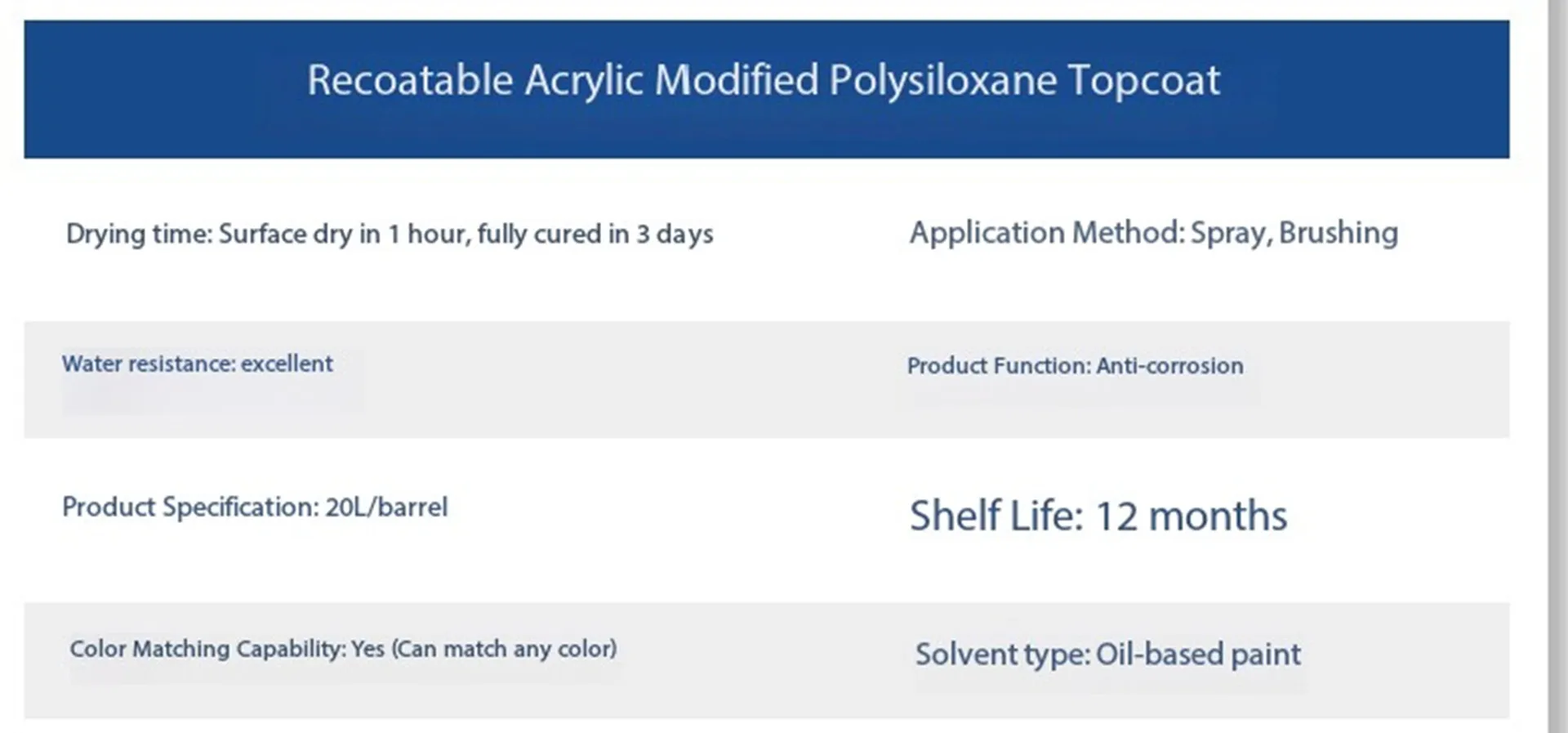 Перекрываемая акрил-модифицированная полисилоксановая финишная краска-4